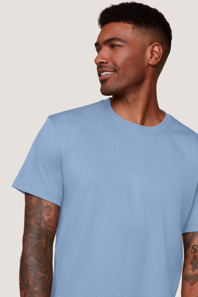 Hakro - T-shirt coupe confort pour hommes - Mikralinar - Bleu glacier