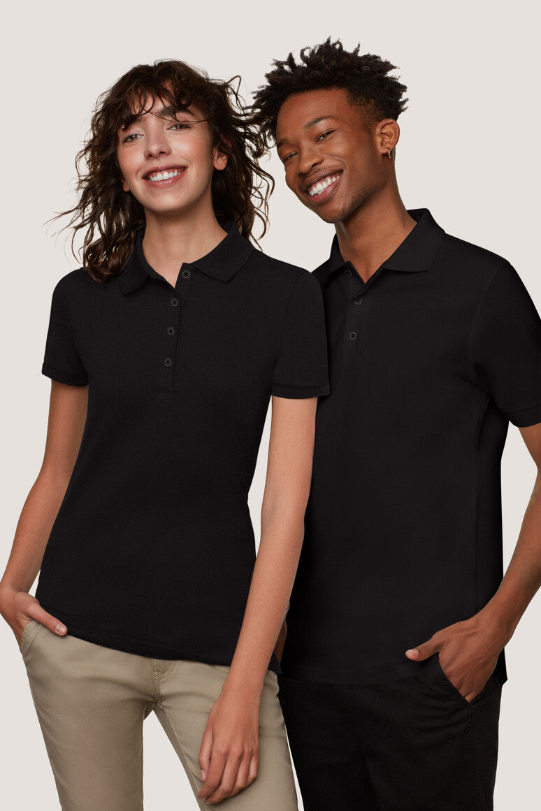 Hakro - Polo coupe régulière pour femme - Coton biologique - Noir