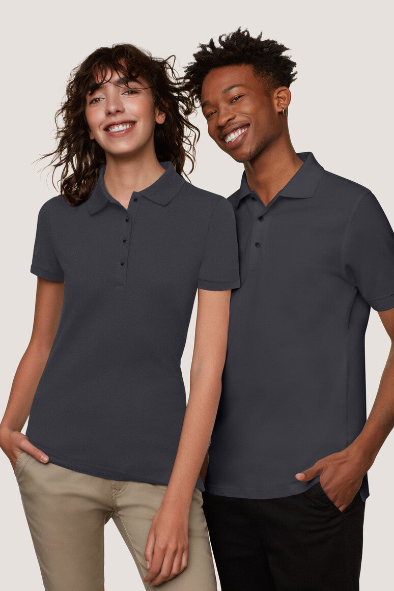 Hakro - Polo coupe régulière pour femme - Coton biologique - Gris carbone