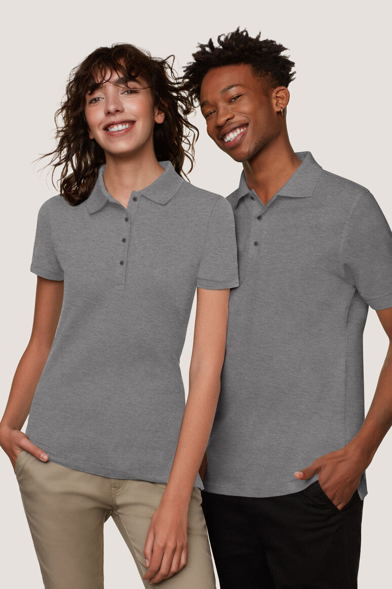 Hakro - Polo coupe régulière pour homme - Coton biologique - Gris chiné