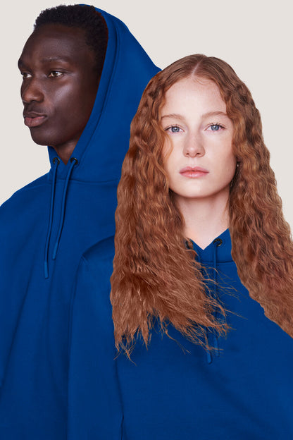 Hakro - Sweat à capuche sans poche unisexe coupe régulière - Coton biologique - Bleu royal