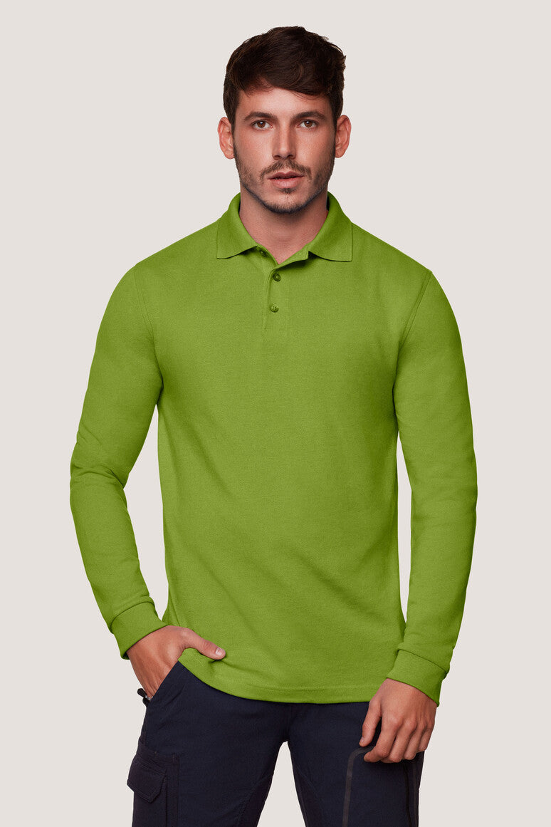 Hakro - Unisex Comfort Fit Longsleeve Polo - Mikralinar - Kiwi