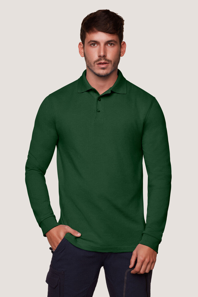 Hakro - Unisex Comfort Fit Longsleeve Polo - Mikralinar - Fir