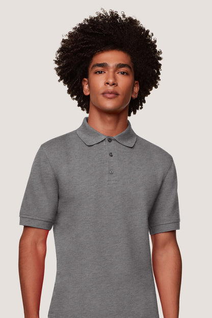 Hakro - Polo coupe confortable unisexe - Mikralinar - Gris chiné