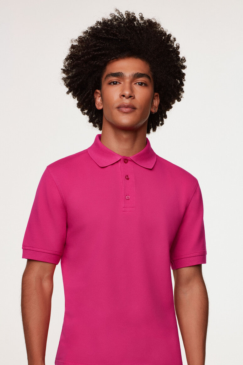 Hakro - Polo coupe confort pour hommes - Mikralinar - Magenta